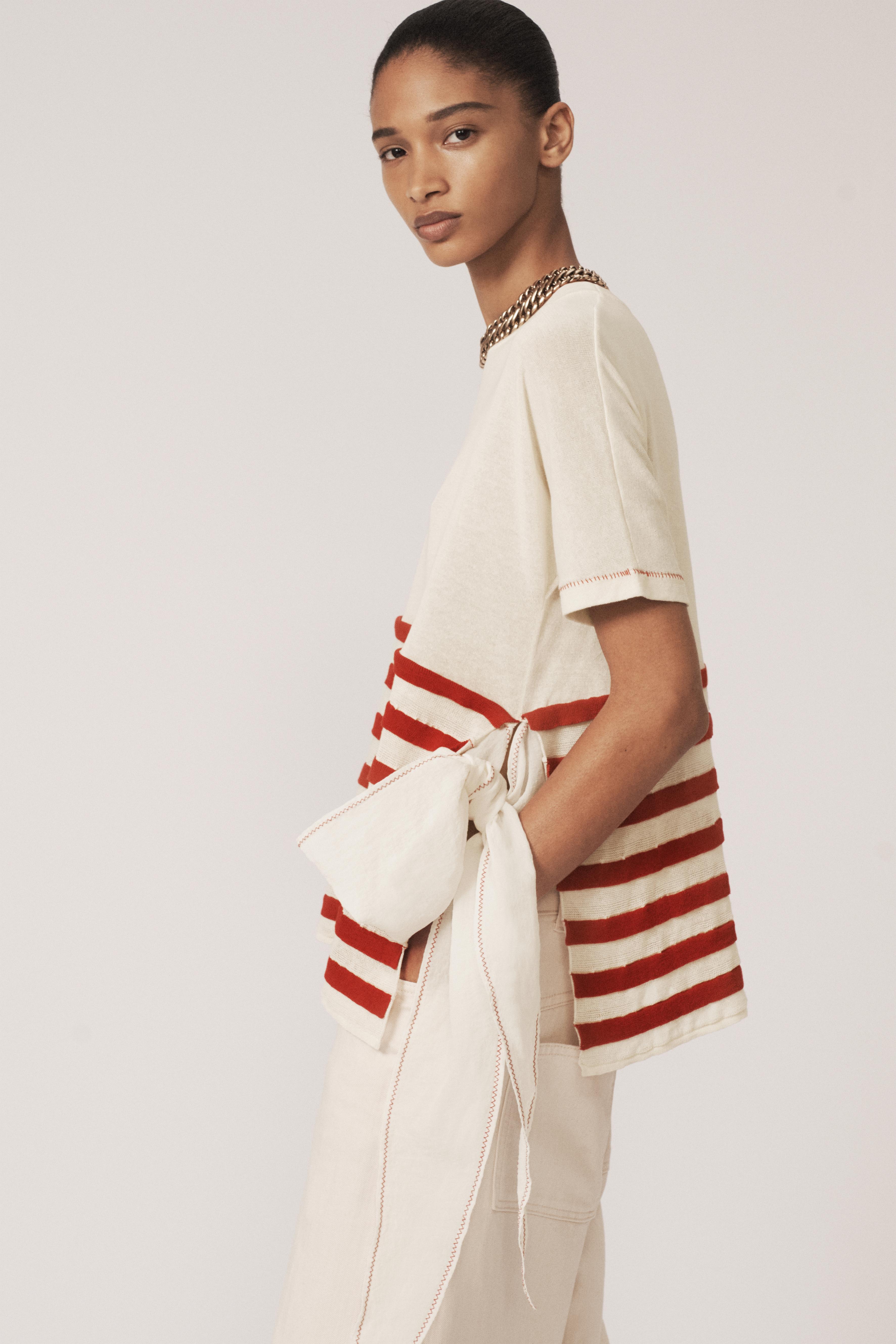 TOP EN MAILLE À RAYURES ASYMÉTRIQUE - THE ITEM ZARA WOMAN